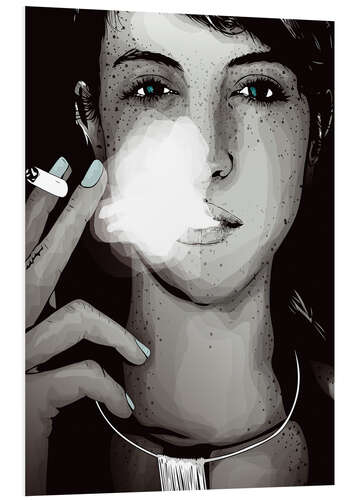 Foam board print Smoking Girl