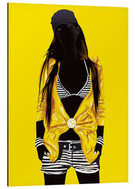 Tableau en aluminium Yellow Fashion