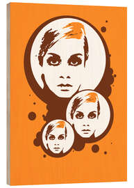 Holzbild Twiggy Mathmos Orange