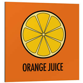 Aluminium print Orange Juice