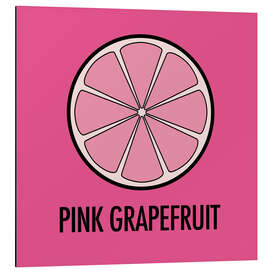 Aluminium print Pink Grapefruit Juice