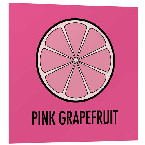 Hartschaumbild Pink Grapefruit / Rosa Pampelmuse