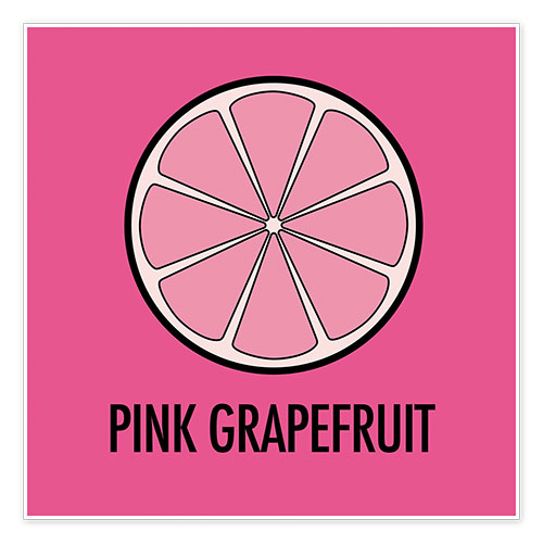 Poster Pink Grapefruit / Rosa Pampelmuse