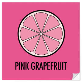 Selvklæbende plakat Pink Grapefruit Juice