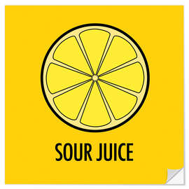 Selvklebende plakat Sour Juice