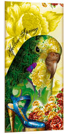 Foam board print Pretty budgerigar