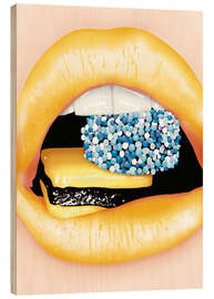 Trätavla Sweet Lips - Sergio Laskin
