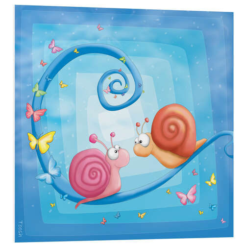 Foam board print Snails in love