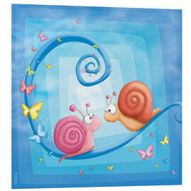 Foam board print Snails in love