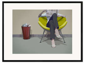 Framed art print newspaper