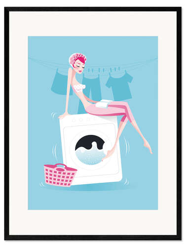 Innrammet kunsttrykk Washing day