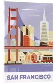 Tableau en plexi-alu San Francisco Golden Gate Bridge