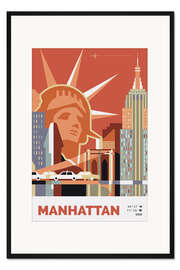Gerahmter Kunstdruck Manhattan