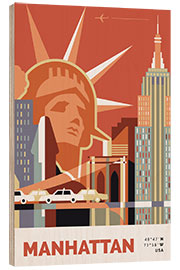 Holzbild  Manhattan New York - Nigel Sandor