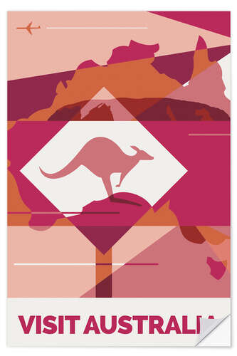 Selvklebende plakat Australia