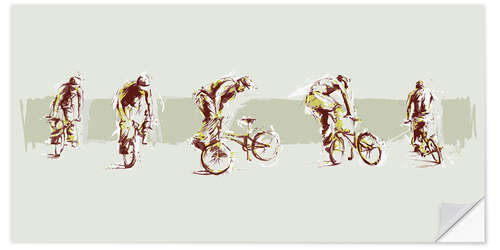 Wall sticker bmx sequence