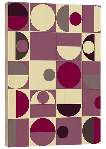 Wood print Panton malve