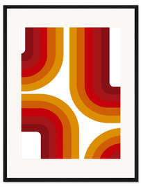 Gerahmter Kunstdruck Retro Bow