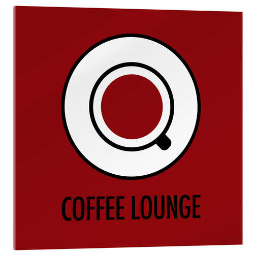 Akryylilasitaulu Coffee lounge, red