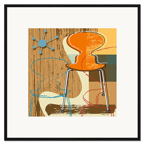 Ingelijste kunstdruk Lounge Chair I