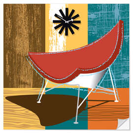 Selvklebende plakat Lounge Chair II