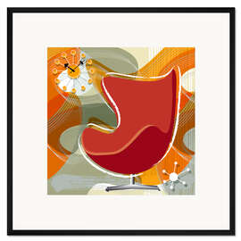 Gerahmter Kunstdruck Lounge Chair III