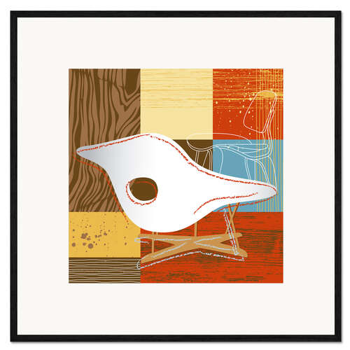 Gerahmter Kunstdruck Lounge Chair IV