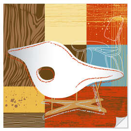 Selvklebende plakat Lounge Chair IV