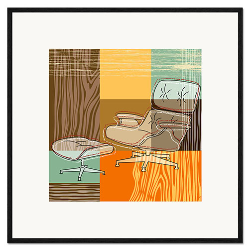 Ingelijste kunstdruk Lounge Chair V