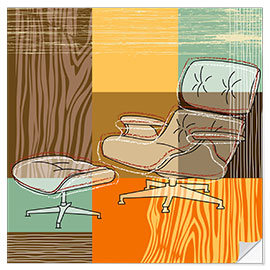 Selvklebende plakat Lounge Chair V