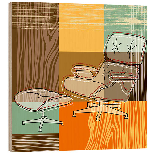 Wood print Lounge Chair V