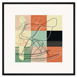 Gerahmter Kunstdruck Lounge Chair VII