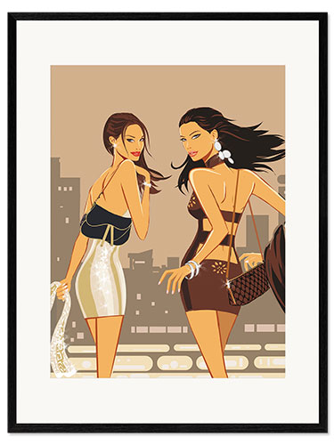Stampa artistica con cornice Fashion Models