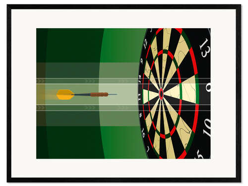 Ingelijste kunstdruk dart