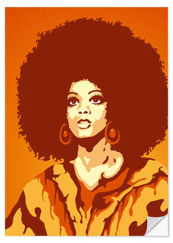 Wall sticker 70s Orange Soul Mama