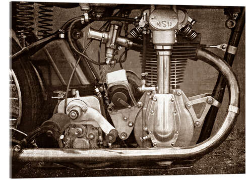 Quadro em acrílico NSU Bullus SSR 350 engine