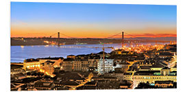 Foam board print Panorama of Lisbon Portugal