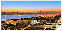 Naklejka na ścianę Panorama of Lisbon Portugal