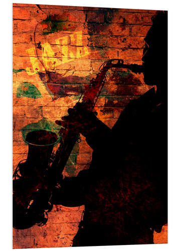 Foam board print Saxophonist