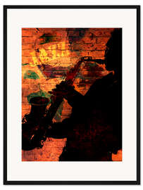 Gerahmter Kunstdruck Saxofonist