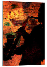 Magnettafel Saxofonist