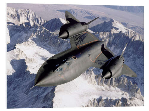 Hartschaumbild SR-71B Blackbird im Flug