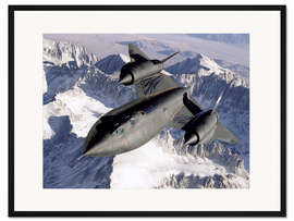 Gerahmter Kunstdruck SR-71B Blackbird im Flug