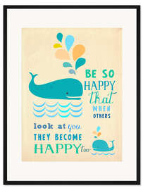 Gerahmter Kunstdruck So glücklich sein