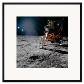 Gerahmter Kunstdruck Apollo 11, Moonwalk
