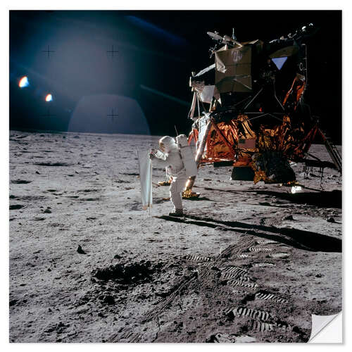 Muursticker Apollo 11 Moon Walk