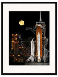 Plakat artystyczny premium w ramie Space shuttle Discovery