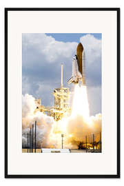 Gerahmter Kunstdruck Space Shuttle Atlantis startet