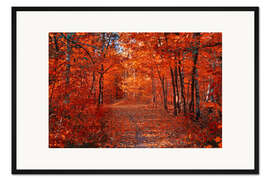 Gerahmter Kunstdruck Bunter Herbst