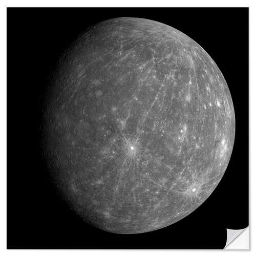 Selvklebende plakat Planet Mercury